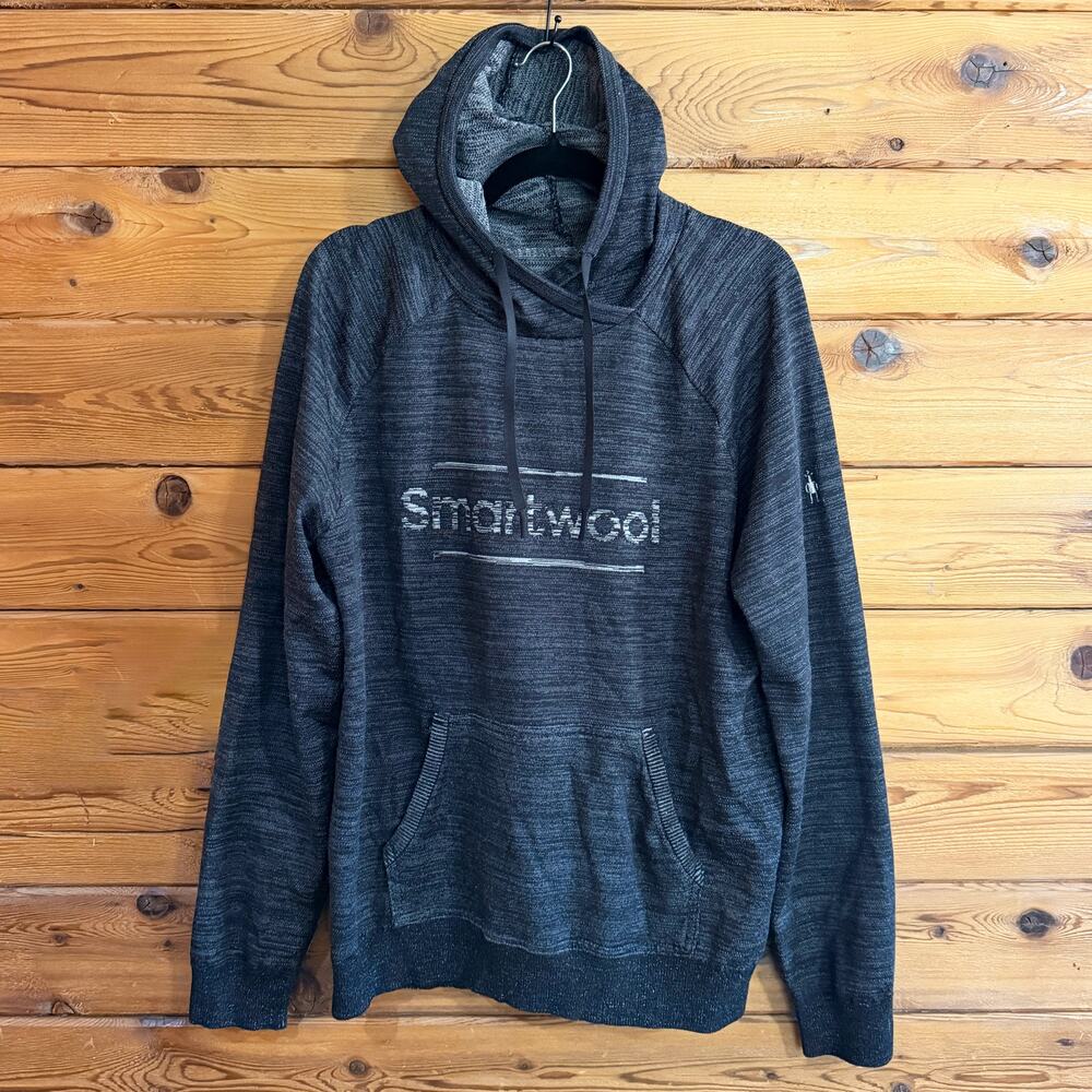 Smartwool IntraKnit Merino Logo Hoodie Men's Medium Dark Gray